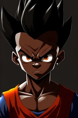 black skin kid super sayajin gohan