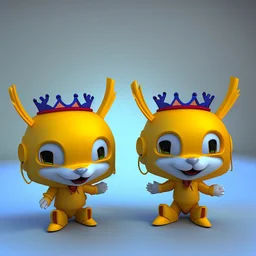 King cyber cheerful 3D cute