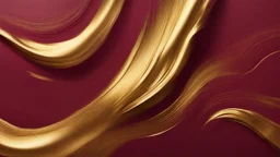 Hyper Realistic Golden-Texture on Maroon-brush-strokes-background