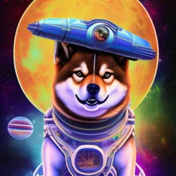 spaceforce shiba inu doge, cosmic aura