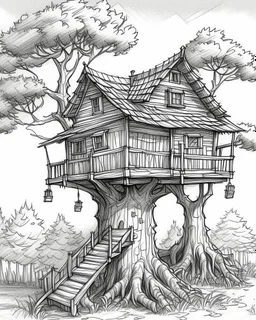 dibujo casa con forma de arbol