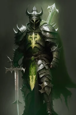 crusader holy light olive green dark medieval knight paladin crusades diablo demon dark ages templar devil