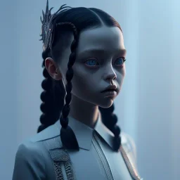 Jenna ortega as Wednesday addams, hyper detail, octane render, unreal engine 5, photorealistic, 8k resulation