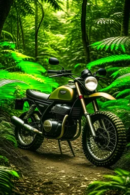 Hero motorcycle in jungle