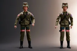 G.I. Joe doll soldier nylon Donald Trump, gun,boots, helmet, Trump facial detail,trump