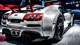 Bugatti Veyron BRABUS ROCKET, rear view, desktop wallpaper, 4K, Cinematic