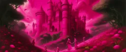 A magenta kingdom with hearts painted by Albrecht Durer