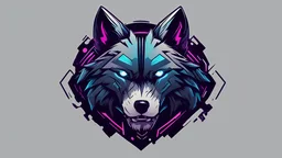 cyberpunk wolf logo