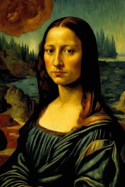 Portrait of a Monalisa by Van Gogh