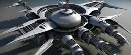 a fliying base with jet engines