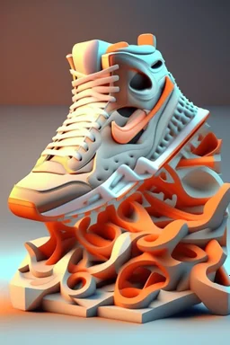 a 3d of sneakers