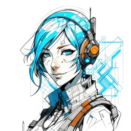 avatar of AI genetrated novel creating,very cool anime matured woman，Symbolization，professional， symbol of several pens and papers,some degree of Abstraction，smile，Cyberpunk