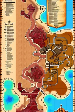 dnd map of red desert village wastelands