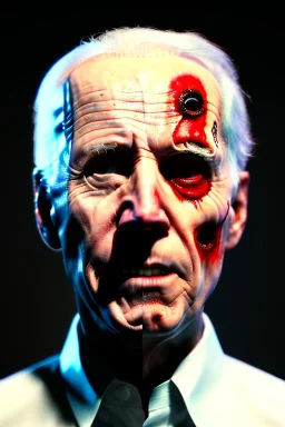 Ultra realistic image, joe biden zombie, zombie performance, skull, blood, torn arm, night, walking twisted, waist up view, thriller style, dark ambient, highly detailed, White House background, concept art, unreal engine 5, god rays, ray tracing, RTX, lumen lighting, ultra detail, volumetric lighting, 3d, finely drawn, high definition, high resolution.