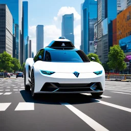 future modern self driving taxi's in modern city flying vehicles 2045