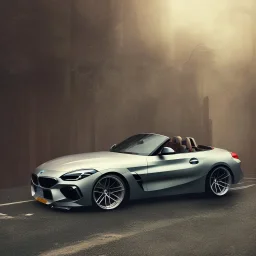 singular 2022 BMW Z4 in the rain