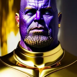 ultra detailed fullbody Portrait in oil on canvas of THANOS with Gold and Green ARMOR ,intense stare,extremely detailed digital painting, extremely detailed face, crystal clear eyes, mystical colors ,perfectly centered image, perfect composition,rim light, beautiful lighting, 8k, stunning scene,extremely sharp detail, finely tuned detail, ultra high definition raytracing, in the style of Simon Bisley and Hyun Suk Lee and Ken Kelley and Ohrai Noriyoshi