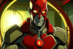 deadshot from dc verse animated inside a medalion