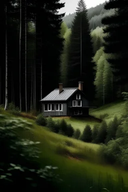picture of a house close to the forest