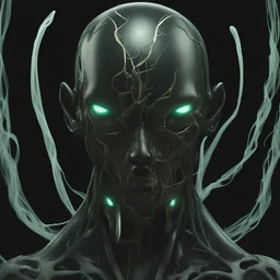 Humanoid, black body, tendrils, containment breach, black head, featureless head