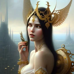 closeup face, portrait shot succubus meditating in a scenic dystopian environment, intricate, elegant, highly detailed, centered, digital painting, artstation, concept art, smooth, sharp focus, illustration, artgerm, tomasz alen kopera, peter mohrbacher, donato giancola, joseph christian leyendecker, wlop, boris vallejo