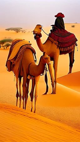 Africa, camel and desert, farmers