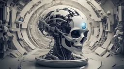a society where humans have achieved immortality through technology.