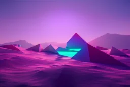 geometric installation abstract rgb 3D landscape