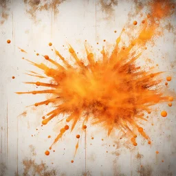 Hyper Realistic Light-Orange Grungy-Texture With Glowing-Golden Embers on Grungy Retro-Jet-White-Wall-Background.