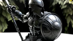 Spartan fighting all black tendril orb