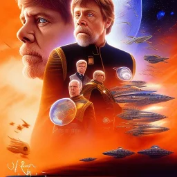 extremely detailed 8k hyperspace wallpaper,complete and photo realistic detailed head to waist stunning photo realistic portrait of mark hamill as luke skywalker in star wars with short lenght, Symmetrical, soft, fine, warm, photo realistic hair, blue eyes, professional majestic photo realistic painting by Ed Blinkey, Atey Ghailan, by Jeremy Mann, Greg Manchess, Antonio Moro, trending on ArtStation, Intricate, High Detail, Sharp focus, dramatic, by greg rutkowski,harsh, striking face, pilot