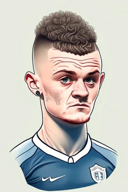 Kieran Trippier English football player ,cartoon 2d