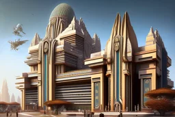 Grand scale Indian city modern futuristic, inspired by hindu Architecture