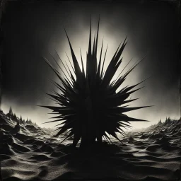 Dark creepy, strong texture artistic polaroid volumetric light, black sun, Yves Tanguy, 8k 3d abstractism