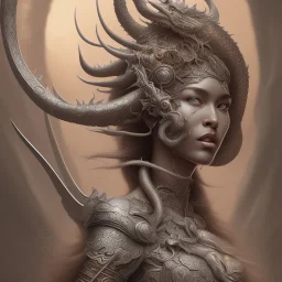 sango fantasy, fantasy magic, intricate, sharp focus, illustration, highly detailed, digital painting, concept art, matte, artgerm and paul lewin and kehinde wiley, masterpiece silver dragon head brown Asain African nice breast Afo woman turquoise snow waves