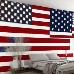 American flag interior decorating