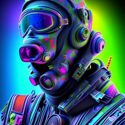 colorful modern bold camo illusion cyberpunk neon wallpaper