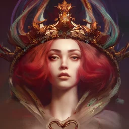Concept art of a Crowned heart , trend on artstation ,by karol bak, James Jean, tom bagshaw, rococo, trending on artstation, cinematic lighting, hyper realism, octane render, 8k, hyper detailed