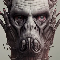 Hyperrealistic monster arms and hands