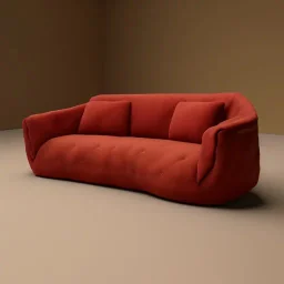 Couch in the shape of an avocado