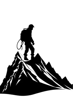 moutain,climber clip art simple two,tone