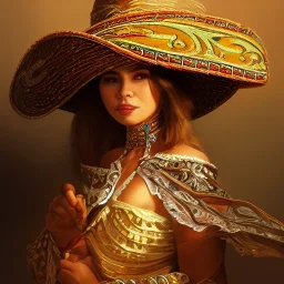 portrait,"Insanely detailed photograph of a mariachi warrior", intricate charo,large Sombrero,elegant, detailed D20 flair, digital painting, artstation, concept art, smooth, sharp focus, illustration, art by artgerm and greg rutkowski and alphonse mucha, 8 k