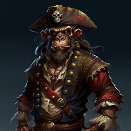 Pirate Human-Monkeyman DnD Digital Art