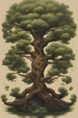 Create an image of a tree symbolizing wisdom
