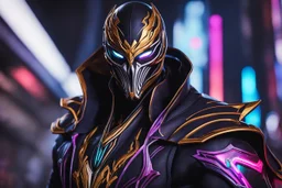 Jhin venom in 8k solo leveling shadow artstyle, mask, wapen, close picture, neon lights, intricate details, highly detailed, high details, detailed portrait, masterpiece,ultra detailed, ultra quality