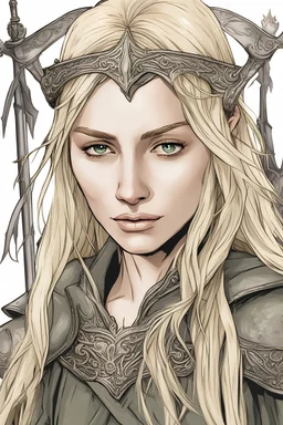 a blonde, female version of Aragorn