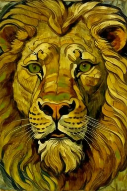 Portrailt of lion by Van Gogh