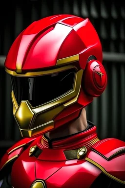 power ranger rojo sin casco
