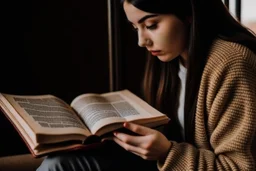 Someone reading a book.