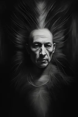 Hyper Realistic Aerial Grungy Dark-Grey Brush strokes on a dark rustic background with charcoals